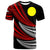 Palau Custom T Shirt Wave Pattern Alternating Red Color Unisex Black - Polynesian Pride