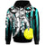 Palau Hoodie Cyan Vertical Stripes Style Unisex Cyan - Polynesian Pride