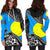 Palau Hoodie Dress - Palau Flag Fall In The Wave K9 - Polynesian Pride