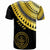 Palau Custom T Shirt Ginger Lei Gold Pattern - Polynesian Pride