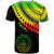 Palau Custom T Shirt Ginger Lei Reggae Pattern - Polynesian Pride