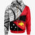 Papua New Guinea Custom Zip Hoodie Papua New Guinea Flag Style With Claw Pattern Unisex Red - Polynesian Pride