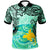 Papua Polo Shirt Vintage Floral Pattern Green Color Unisex Green - Polynesian Pride