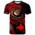 Papua New Guinea T Shirt Leader Wolf Is You Red Gradient Color Unisex Black - Polynesian Pride