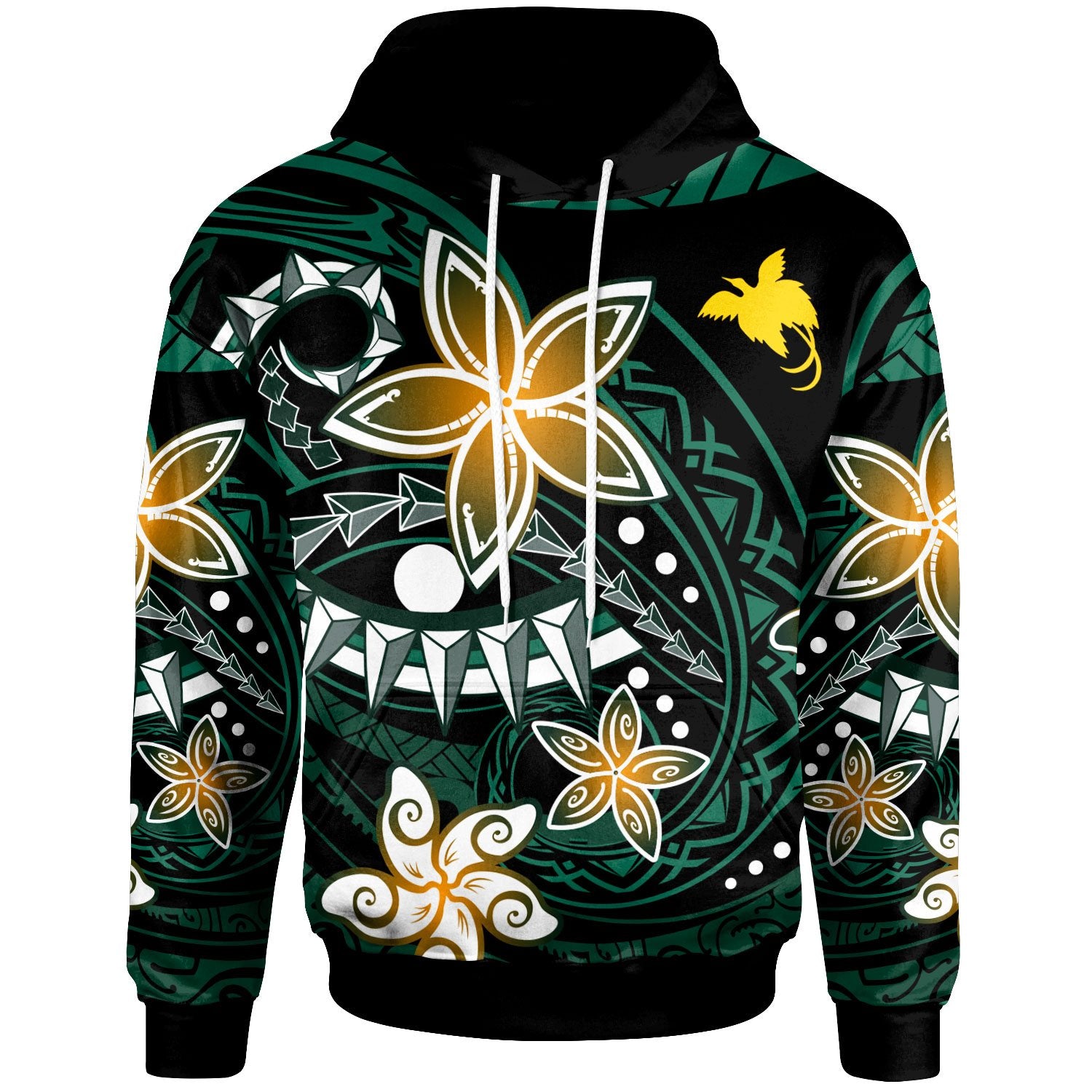 Papua New Guinea Hoodie Spring Style Black Color Unisex Black - Polynesian Pride