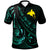 Papua Polo Shirt The Flow Of The Ocean Green Green - Polynesian Pride