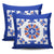 Hawaiian Quilt Heliconia Flowers Pillow Covers - AH One Size Set of 2 Blue - Polynesian Pride