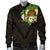 Papua New Guinea Men's Bomber Jacket - Polynesian Gold Patterns Collection Black - Polynesian Pride