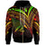 Papua New Guinea Zip Hoodie Reggae Color Cross Style Unisex Black - Polynesian Pride