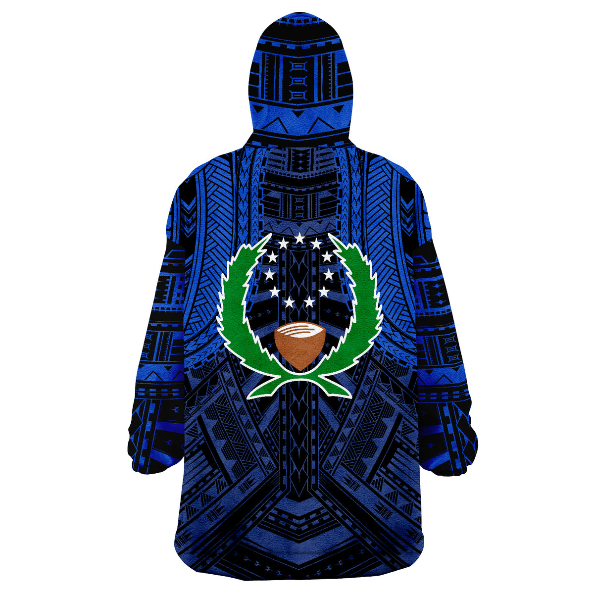 Pohnpei Spirit Pohnpei Polynesian Tattoo Wearable Blanket Hoodie LT9 - Polynesian Pride