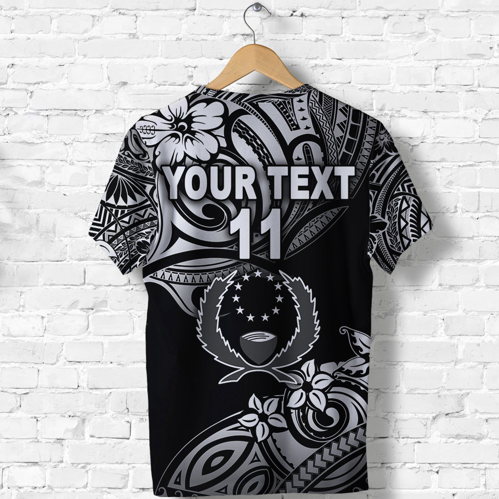 Custom FSM Pohnpei T Shirt Unique Vibes Black LT8 - Polynesian Pride