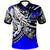 Pohnpei Polo Shirt Tribal Jungle Blue Pattern Unisex Blue - Polynesian Pride