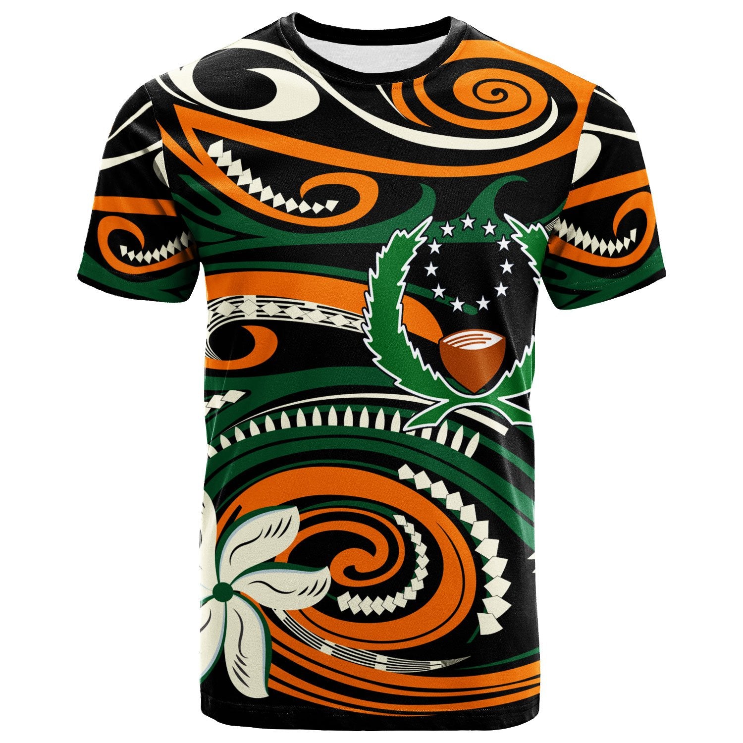 Pohnpei T Shirt Vortex Style Unisex Orange - Polynesian Pride