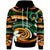 Pohnpei Hoodie Vortex Style Unisex Green Orange - Polynesian Pride