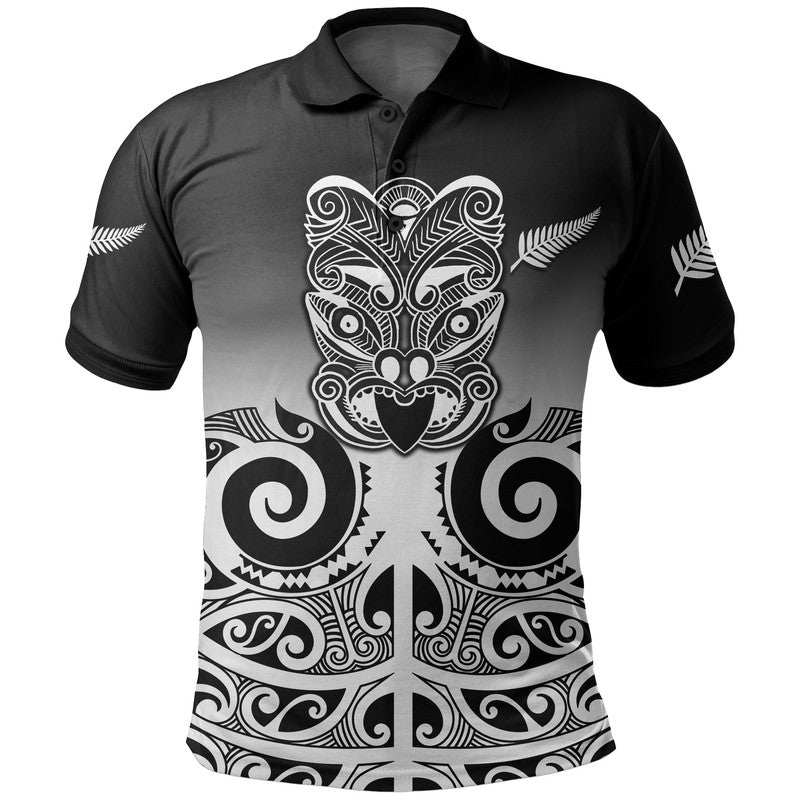 Custom New Zealand Rugby Polo Shirt Maori Haka Black style LT6 Black - Polynesian Pride