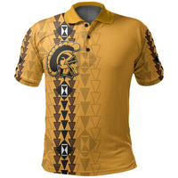 Hawaii Mililani High Mix Kakau Polo Shirt LT6 Yellow - Polynesian Pride