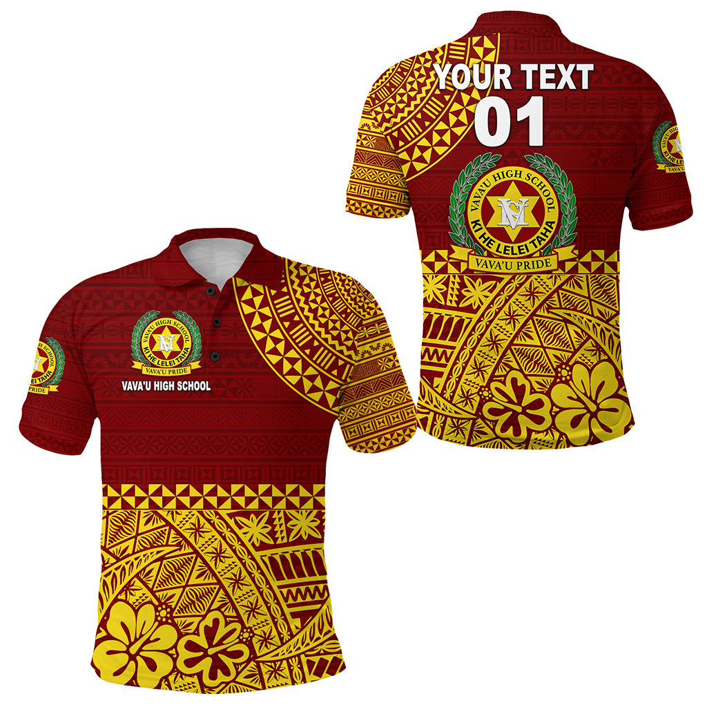 Custom Tonga Vavau High School Polo Shirt Kupesi Vibes Maroon LT8 - Polynesian Pride