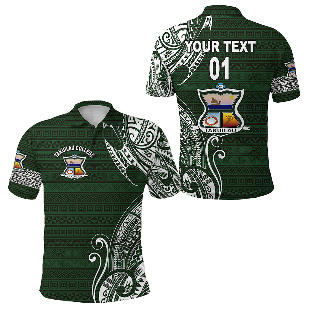 Custom Tonga Takuilau College Polo Shirt Simple Vibes LT8 Unisex Green - Polynesian Pride