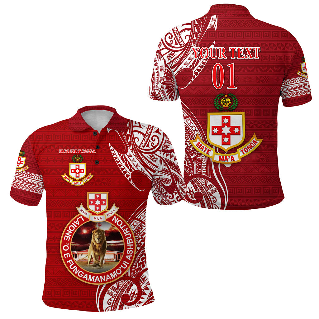 Custom Kolisi Tonga Mate Maa Tonga Polo Shirt Laione O E FungamanamoUi Ashburton, Custom Text and Number LT8 Unisex Red - Polynesian Pride