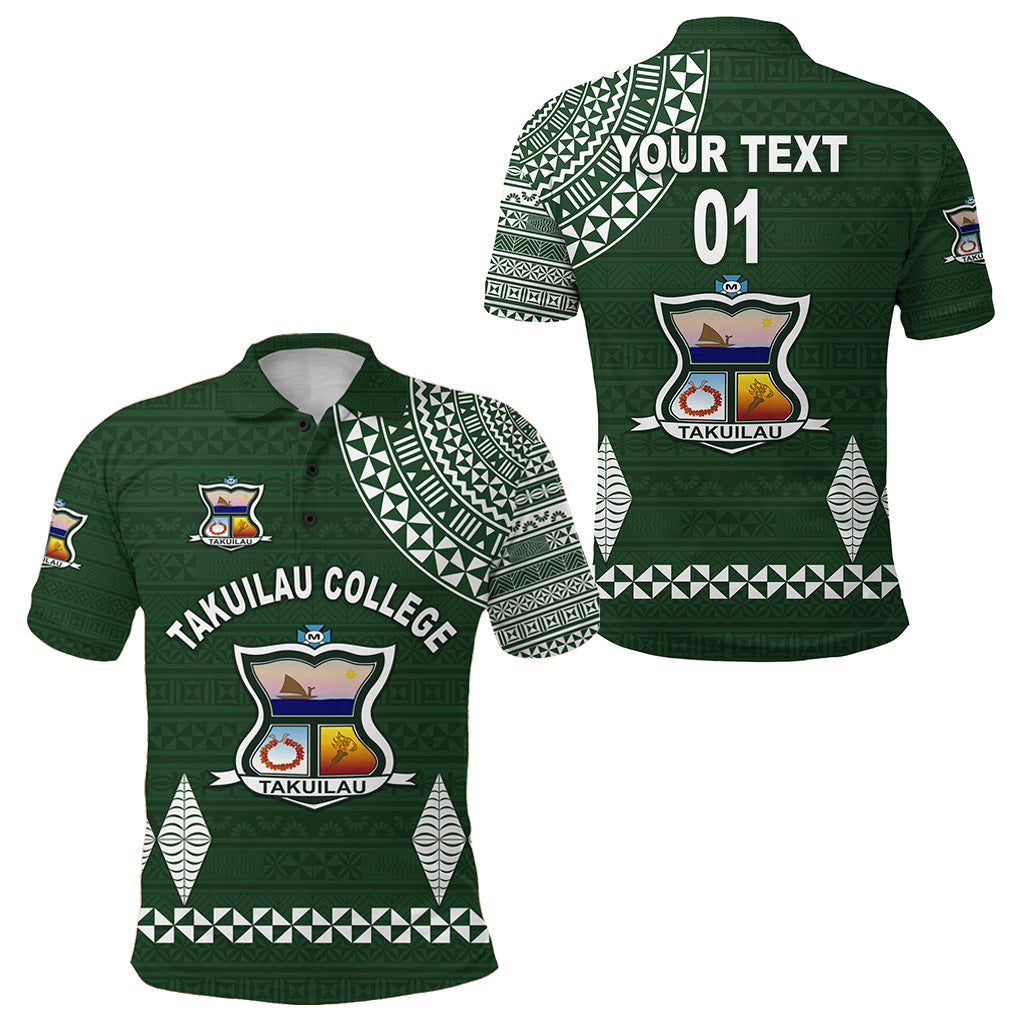 Custom Tonga Takuilau College Polo Shirt Simple Style LT8 Unisex Green - Polynesian Pride