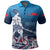 Custom Samoa Warrior Polo Shirt Polynesian No.1 LT6 Blue - Polynesian Pride