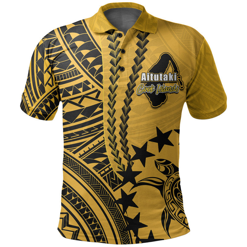 Cook Islands Aitutaki Polynesian Polo Shirt LT6 Yellow - Polynesian Pride