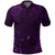 New Zealand Polo Shirt, Maori Gods Golf Shirt, Tumatauenga (God of War) Purple Unisex Black - Polynesian Pride