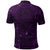 New Zealand Polo Shirt, Maori Gods Golf Shirt, Tumatauenga (God of War) Purple - Polynesian Pride