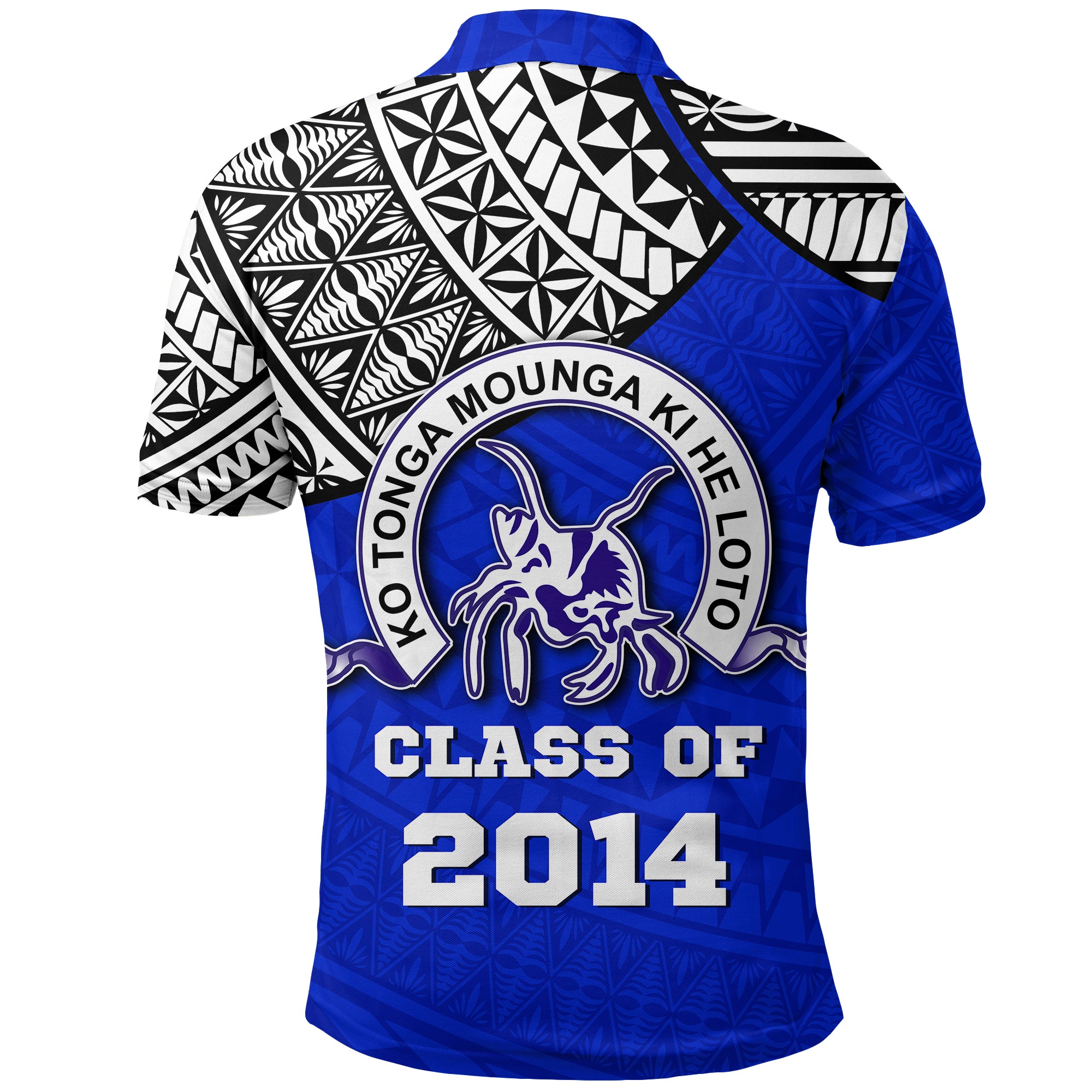 Custom Tupou College Toloa Old Boys Polo Shirt Class of Year LT4 Unisex Blue - Polynesian Pride