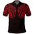 New Zealand Polo Shirt, Maori Tattoo Wolf Dragon Golf Shirt Red Unisex Black - Polynesian Pride