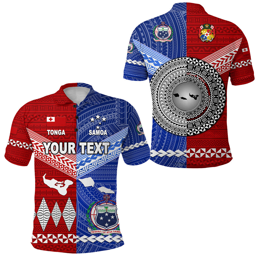 Custom Tonga and Samoa Together Polo Shirt Unique Style LT8 Unisex Red - Polynesian Pride