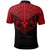 Maori Tattoo Polo Shirt Hei Matau Abalone Red - Polynesian Pride