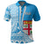 Custom Fiji Polo Shirt Masi Tapa Patterns Blue Style LT6 Blue - Polynesian Pride