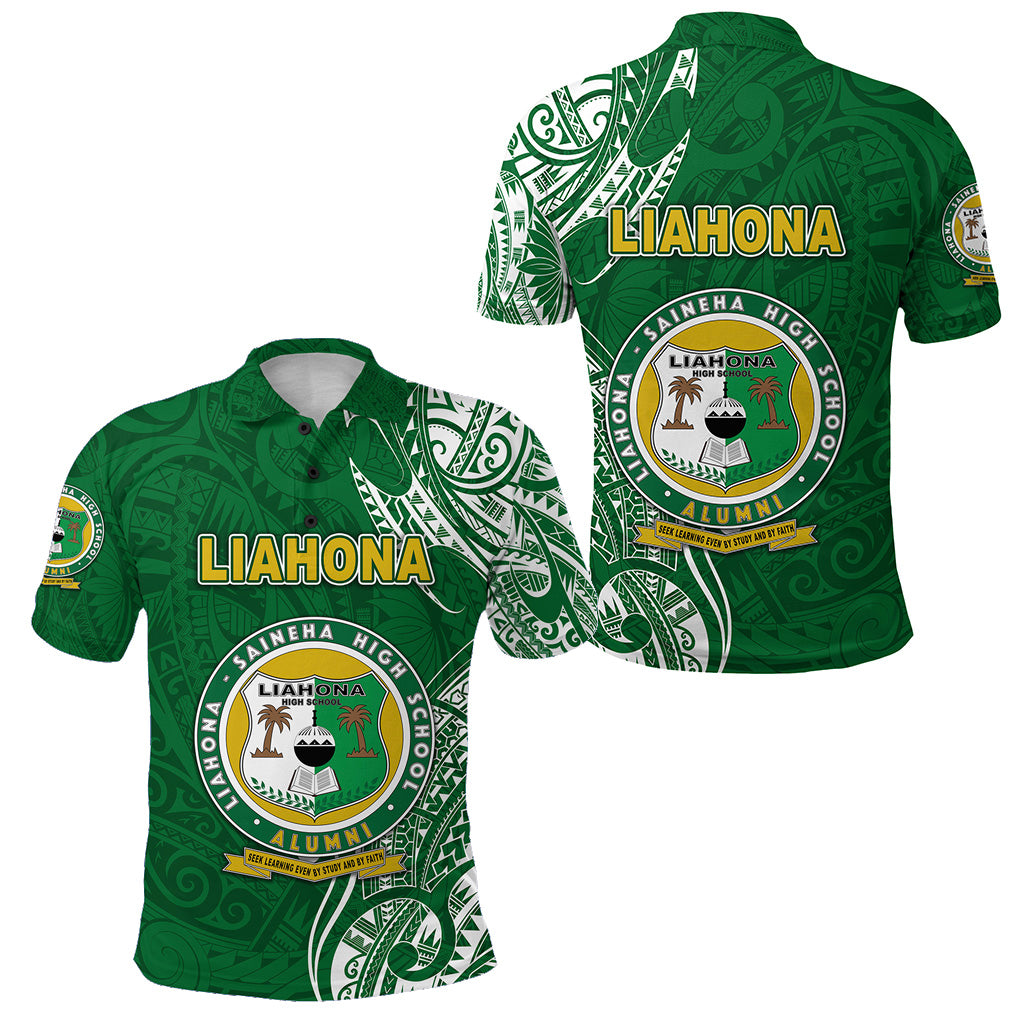 Tonga Liahona Saineha High School Polo Shirt Simple Vibes LT8 Unisex Green - Polynesian Pride