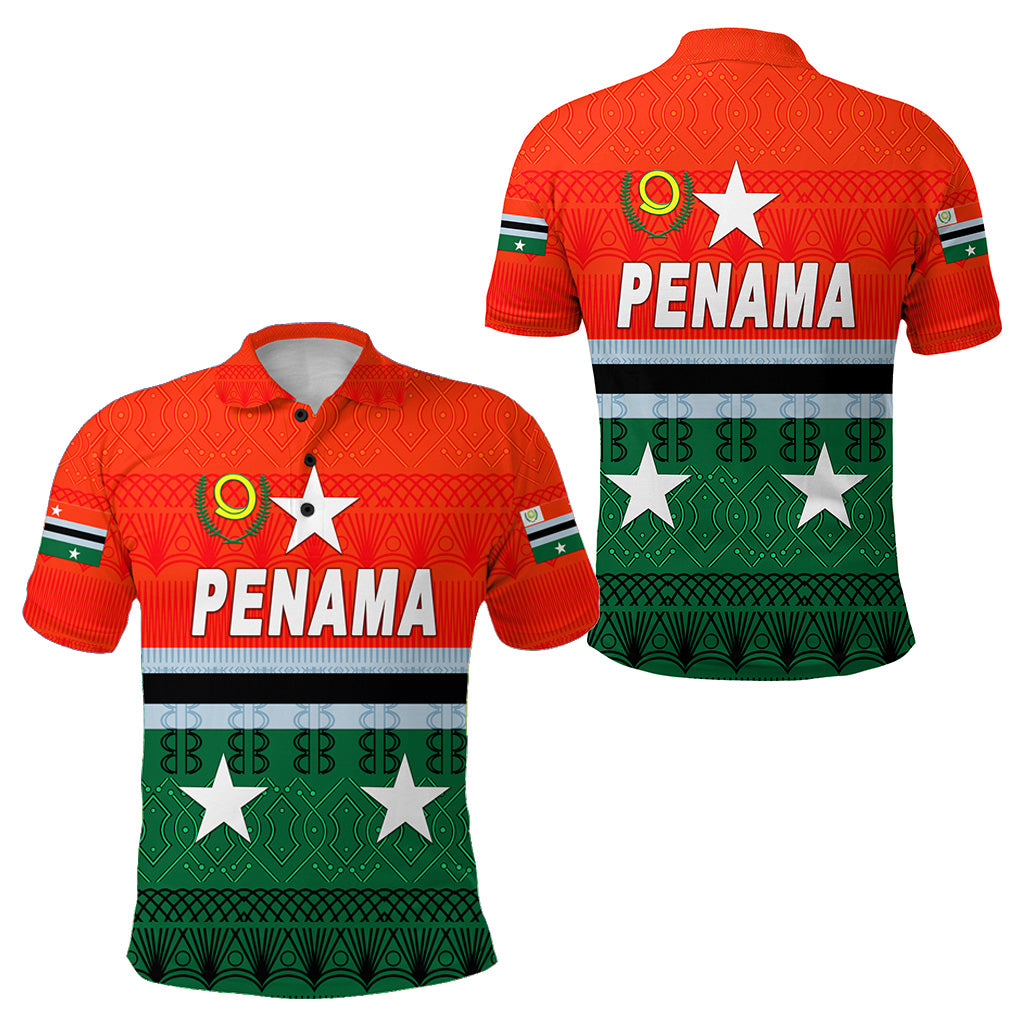 Penama Province Polo Shirt Vanuatu Pattern Traditional Style LT8 Green - Polynesian Pride