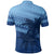 Fiji Rugby Makare and Tapa Patterns Polo Shirt Blue - Polynesian Pride