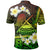 American Samoa Polo Shirt Seal Of American Samoa With Plumeria Flowers - Polynesian Pride