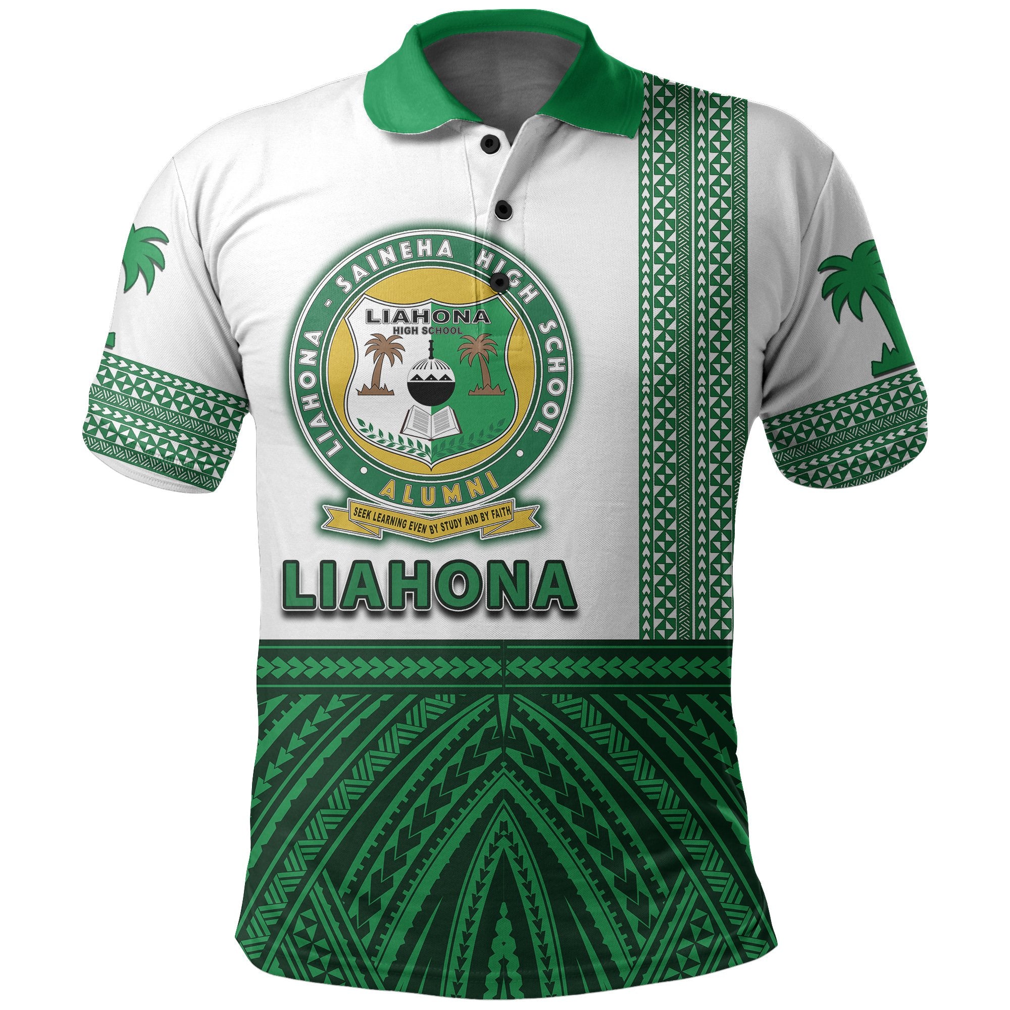 Custom Tonga Liahona High School Polo Shirt Polynesian Style Unisex Green - Polynesian Pride