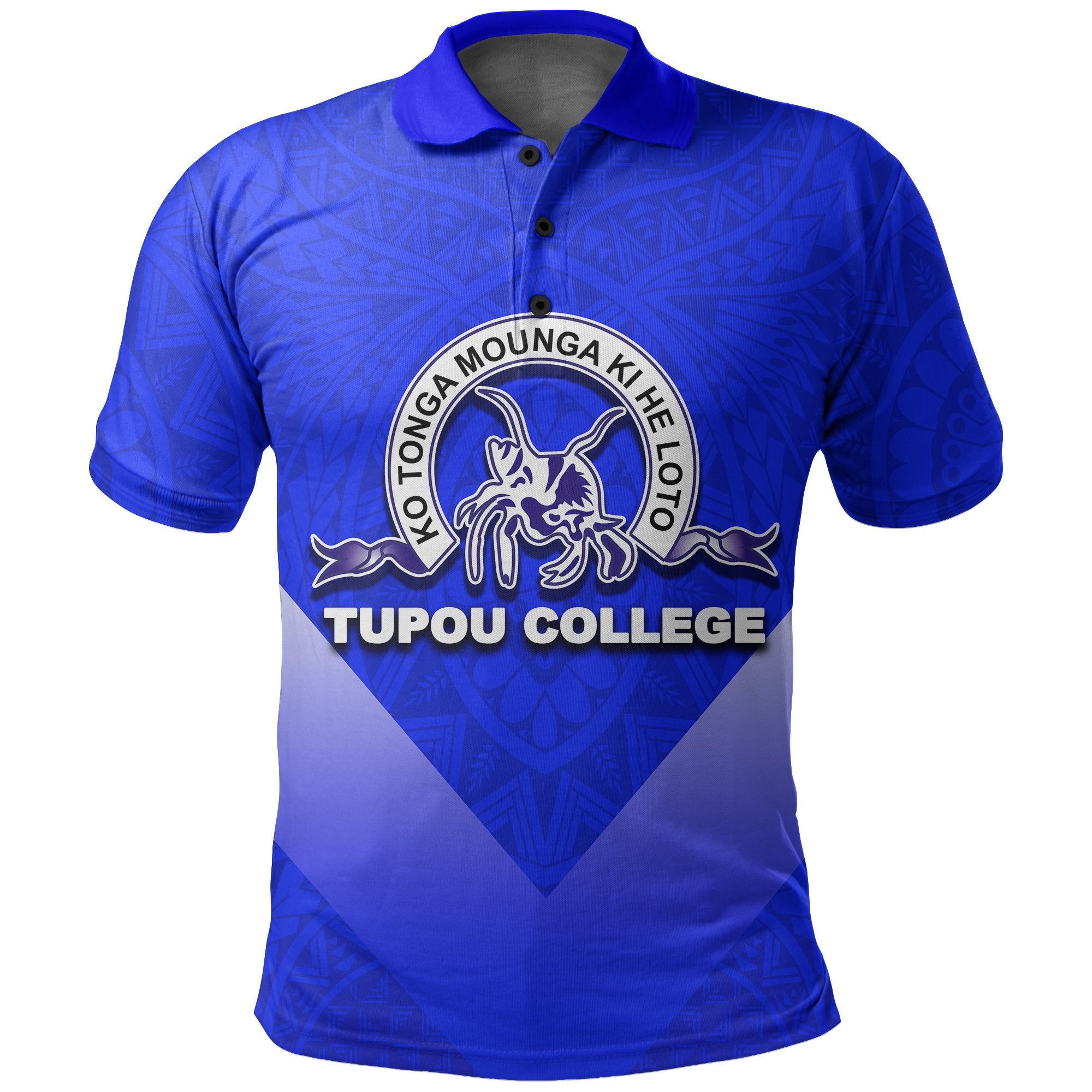 Custom Tupou College Toloa Polo Shirt Polynesian Style Unisex Blue - Polynesian Pride