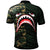 Polynesian Polo Shirt Shark Cartoon In Camo Syle - Polynesian Pride