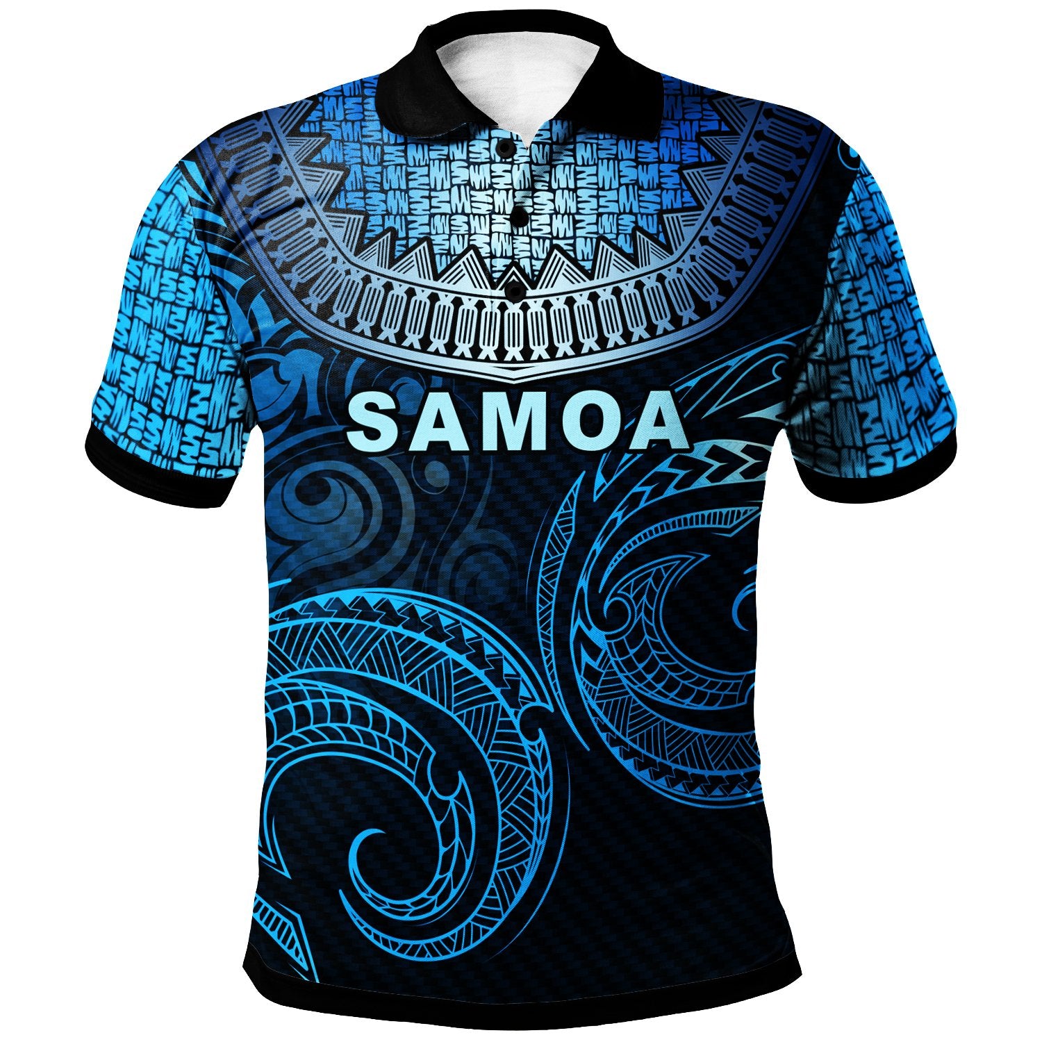 Samoa Polo Shirt Dynamic Sport Style Unisex Blue - Polynesian Pride