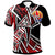 Tahiti Polo Shirt Tribal Flower Special Pattern Red Color Unisex Black - Polynesian Pride