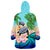 Polynesian Turtle Coconut Tree And Orchids Wearable Blanket Hoodie LT14 - Polynesian Pride