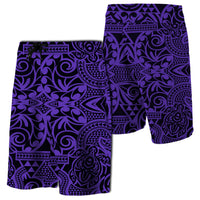 Hawaii Polynesian Tribal Turtle – Board Shorts – Purple Men Purple - Polynesian Pride