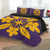 Hawaiian Royal Pattern Quilt Bed Set - Purple And Gold - L1 Style - AH - Polynesian Pride