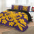 Hawaiian Royal Pattern Quilt Bed Set - Purple And Gold - C2 Style - AH - Polynesian Pride