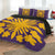 Hawaiian Royal Pattern Quilt Bed Set - Purple And Gold - G2 Style - AH - Polynesian Pride