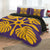 Hawaiian Royal Pattern Quilt Bed Set - Purple And Gold - I3 Style - AH - Polynesian Pride