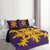 Hawaiian Royal Pattern Quilt Bed Set - Purple And Gold - F2 Style - AH - Polynesian Pride