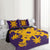 Hawaiian Royal Pattern Quilt Bed Set - Purple And Gold - L2 Style - AH - Polynesian Pride